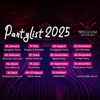 Partylist 2025 im Wellcum