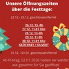 Öffnungszeiten über die Festtage  im FKK Prestige