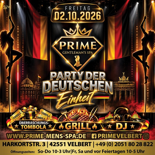 Party der Deutschen Einheit im Prime Mens Spa (Velbert)