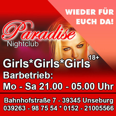 Nightclub Paradise, Bördeaue-Unseburg 