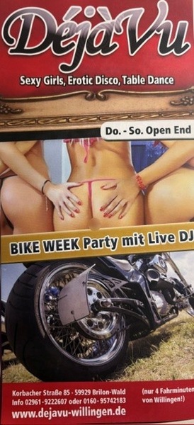 Club Déjà Vu, 0176-81298914, Brilon, Korbacher Str. 85