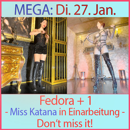 Jungdomina (18+) mit Fedora, Offenbach am Main