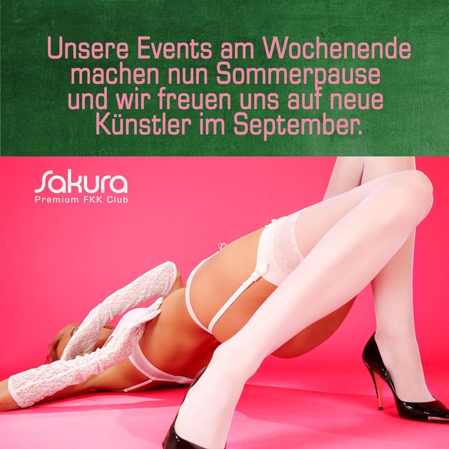 Sommerpause bis September im FKK Sakura